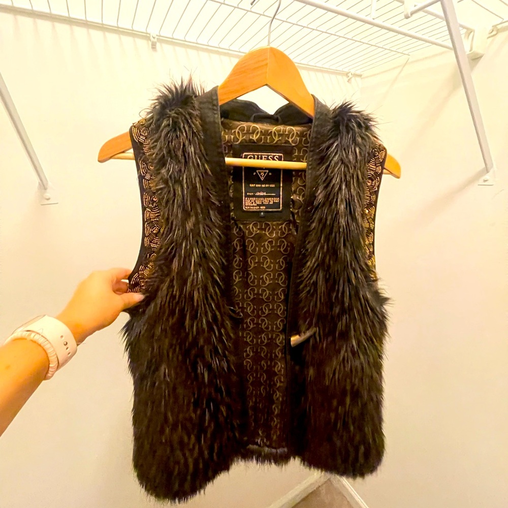 Guess faux fur vest